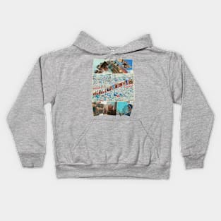 Greetings from Manchester in England Vintage style retro souvenir Kids Hoodie